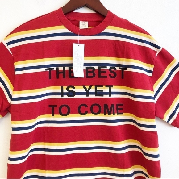 URBAN OUTFITTERS NWT Oversized Striped Graphic Text Top Size Large / XL - Picture 3 of 16